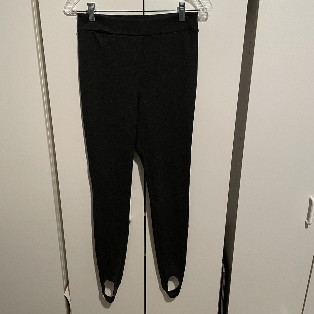 Brochu Walker Knit Pull On Stirrup Leggings Gray-Charcoal Pants Women Size Small
